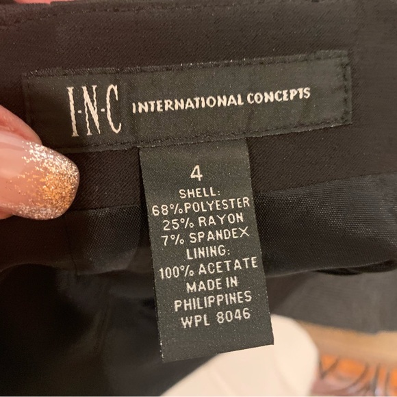 🔴💥EUC💥 INC International Concepts Classic Black Pencil Skirt - Size 4✨ - Picture 10 of 10
